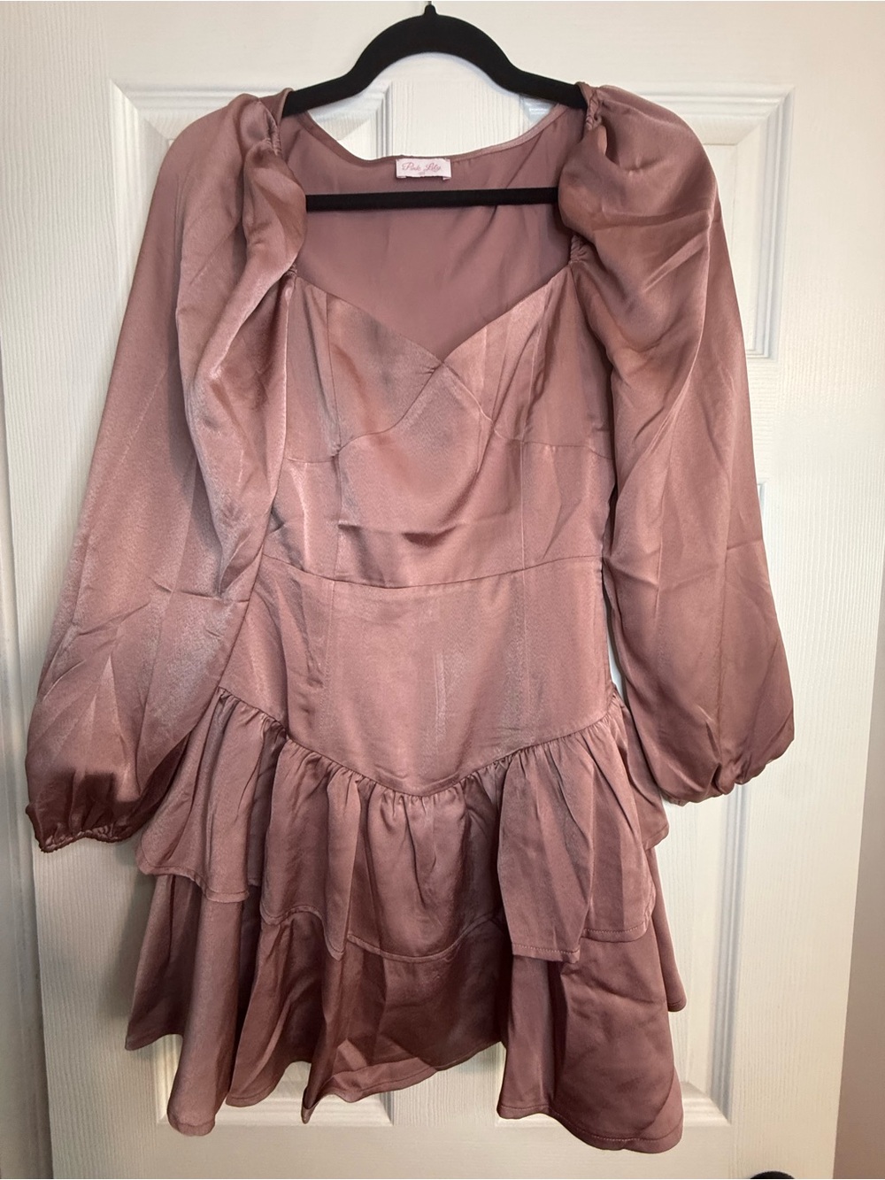 Pink Lily Rose Mauve Satin Top